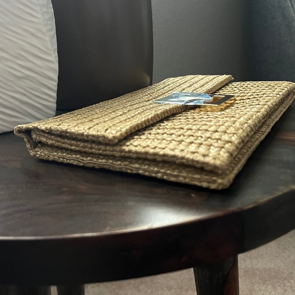 Envelope Straw Clutch Bag NWT - Picture 5 of 9